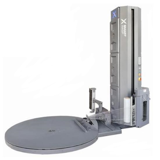 小黃蜂纏繞機：氣動上膜熱式斷膜智能纏繞機X200客戶現(xiàn)場